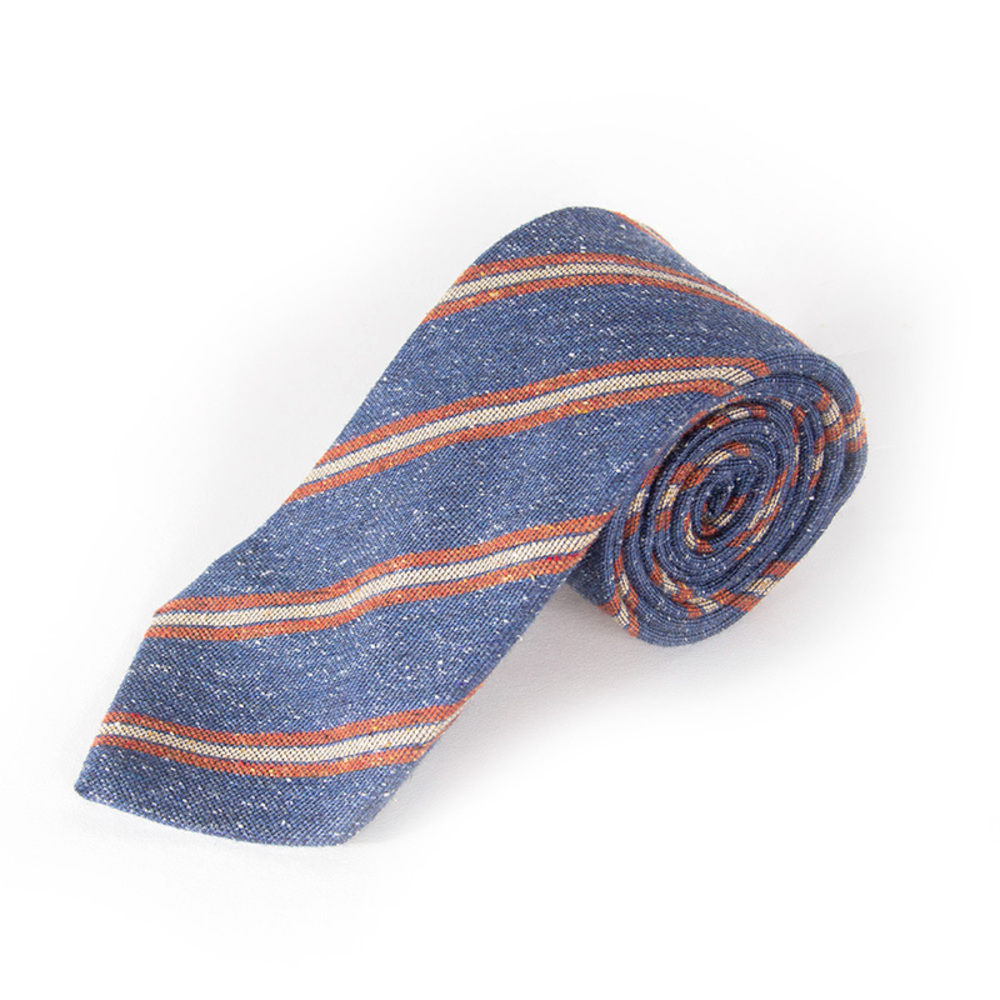 MATTABISCH NAPOLI BLUE & BORDO STRIPED TIE | MENS